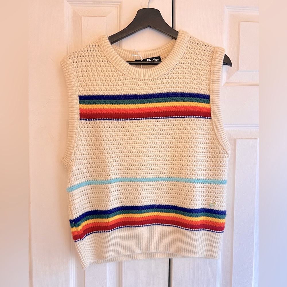 ACNE Studio Rainbow Wool vest. Size 6-8, 175cm. New with tags.